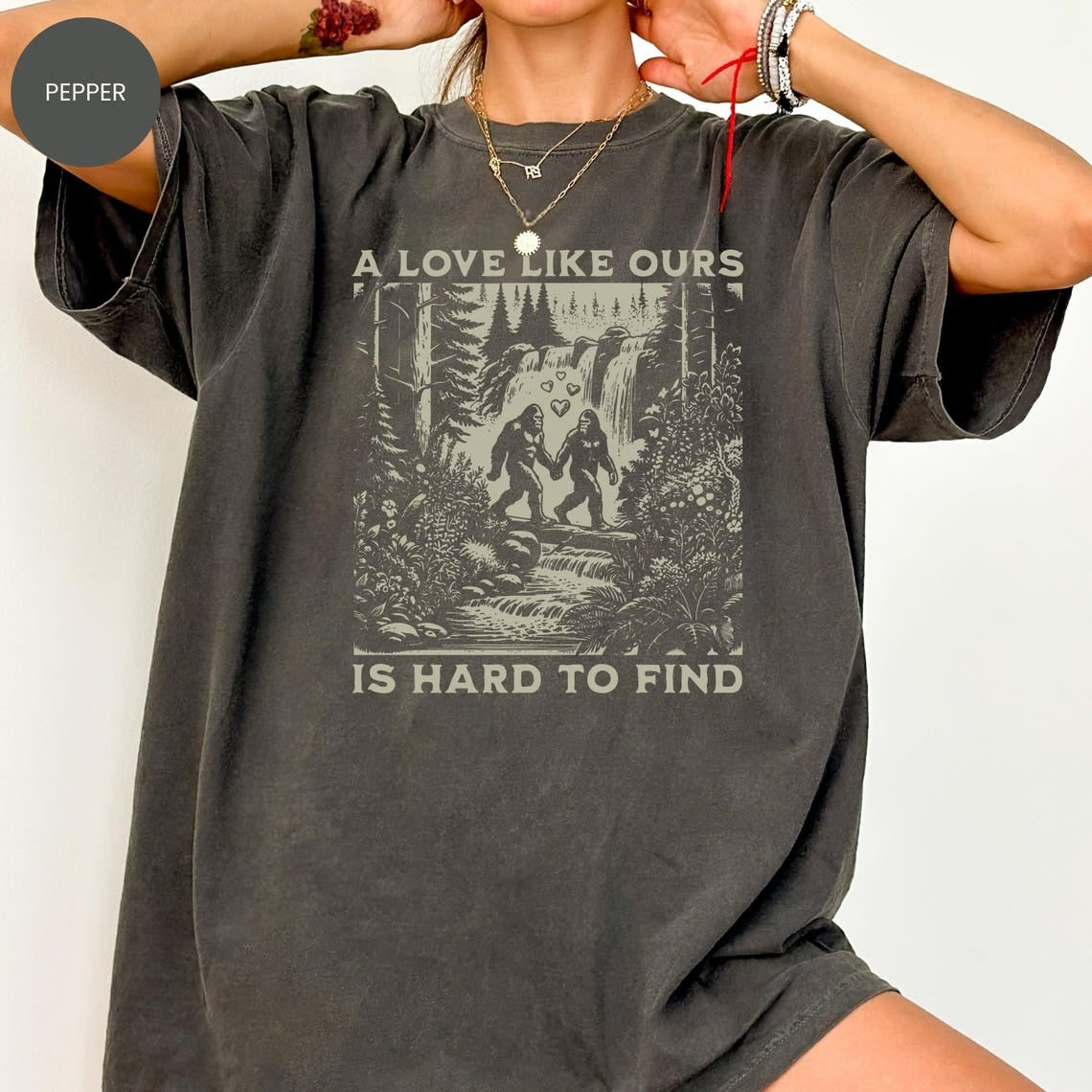 Comfort Colors® Bigfoot Valentine's Shirt, Love like ours is hard to find Tshirt,