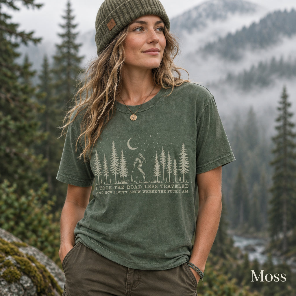 Comfort Colors® Funny Bigfoot Hiking shirt, Sasquatch t-shirt, National Forests, Cryptid Camping gifts, Unisex tee