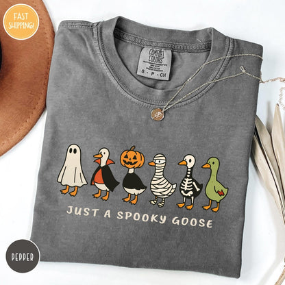 Comfort Colors® Halloween Goose shirt, just a Spooky Goose t-shirt, Funny Halloween shirt, Spooky Season shirt, Spooky Goose Shirt,
