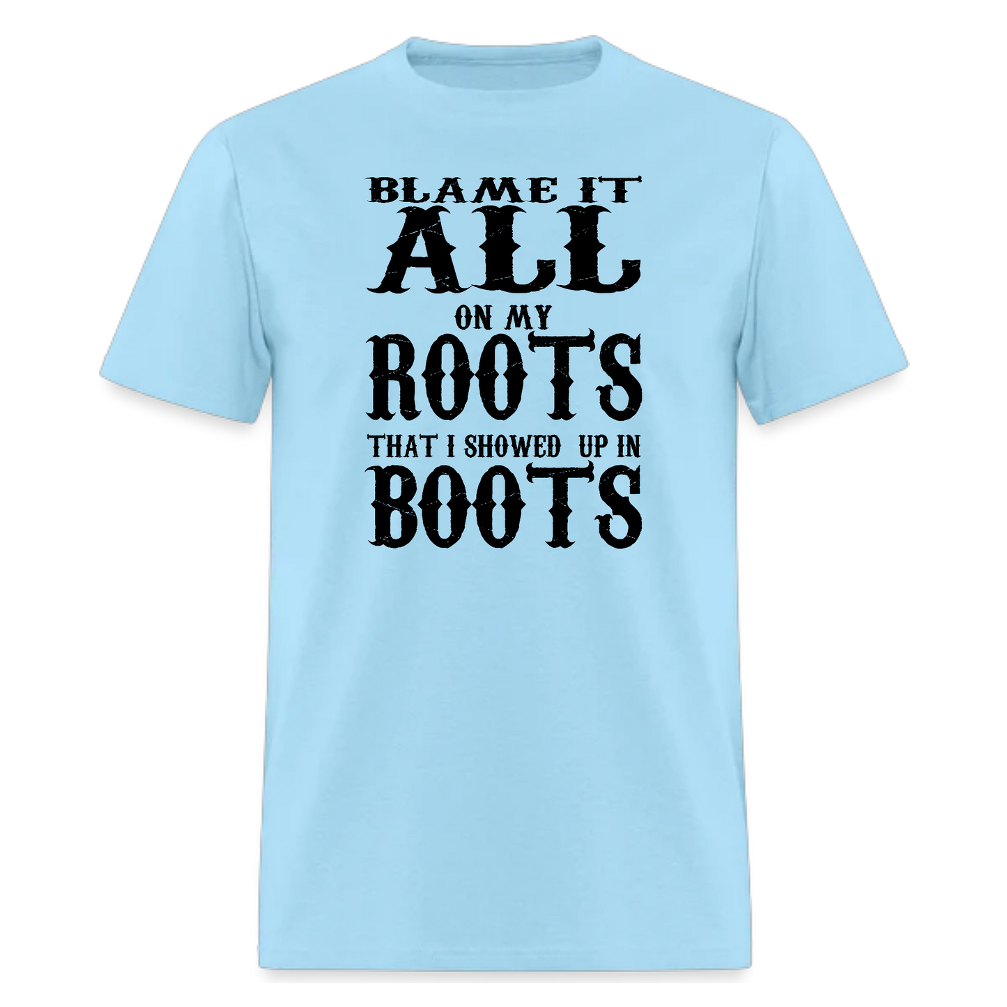 Inspired Lyrics Blame It All On My Roots That I Showed Up In Boots Tshirt