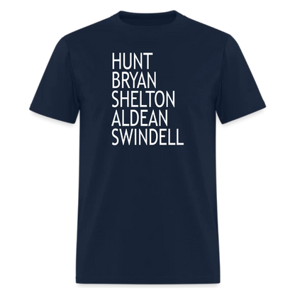 Hunt,Bryan,Shelton,Aldean,Swindell Country Music tshirt - Denoss