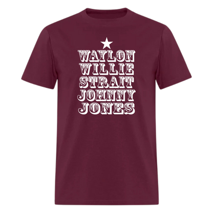 Waylon,Willie Strait,Johnny, Jones,Country Music Tshirt - Denoss
