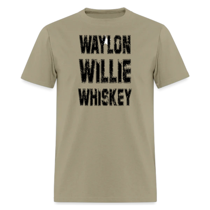 Waylon,Willie,Whiskey,Country Music Tshirt - Denoss