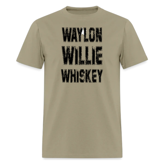 Waylon,Willie,Whiskey,Country Music Tshirt - Denoss
