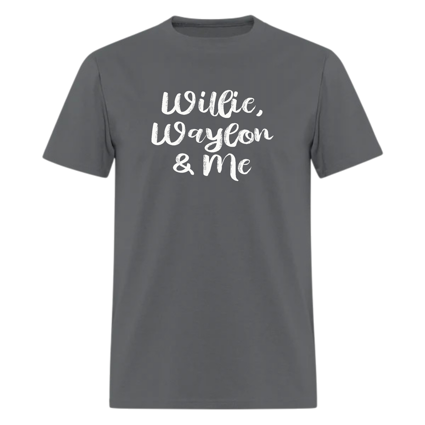 Willie, Waylon and Me,Country Music Fan,Unisex,Short Sleeve T Shirt - Denoss