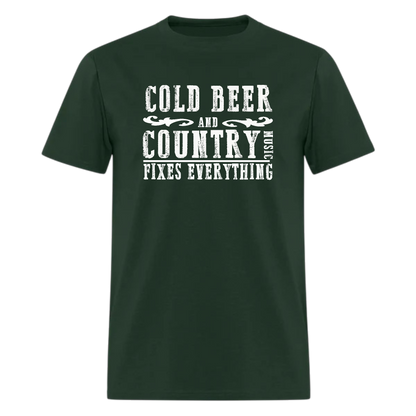 Cold Beer And Country Music T-Shirt,Southern,Texas,Tennessee,Kentucky Festival Tshirt