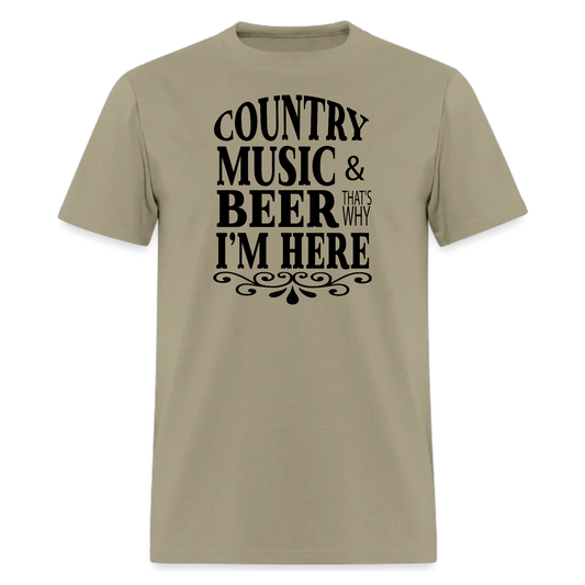 Country Music And Beer That's Why I'm Here,Country Music Fan Tshirt - Denoss