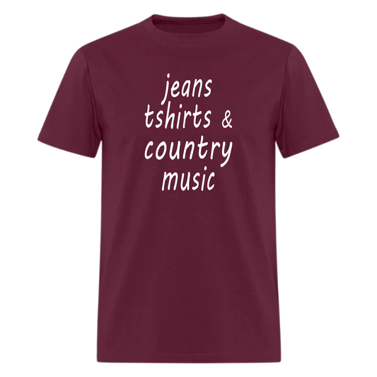 Jeans T shirts And Country Music T Shirt,Country Music Shirt,Country Girl Tshirt