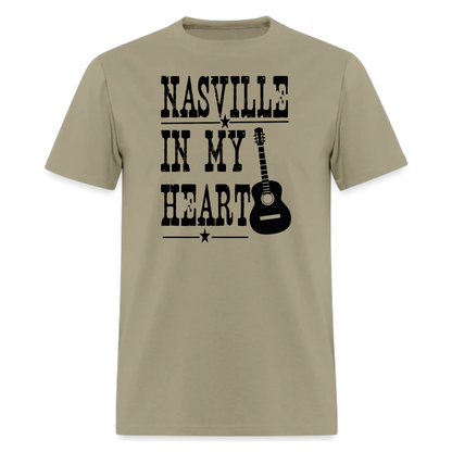 Nashville In My Heart,Country Music T Shirt - Denoss