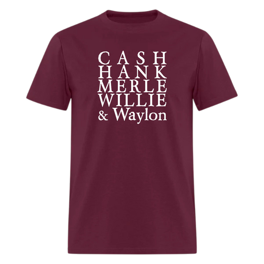 Cash, Willie , Southern ,Hank, Merle ,Waylon Tshirt,Country Music Tshirt