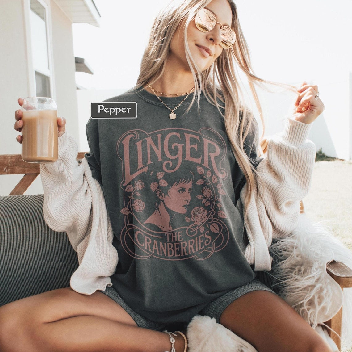 Cranberries Linger Graphic Tee, 90s Band T-Shirt, Alternative Music Shirt, Vintage Style Grunge Band Tee, Retro Relaxed Fit Festival Outfit