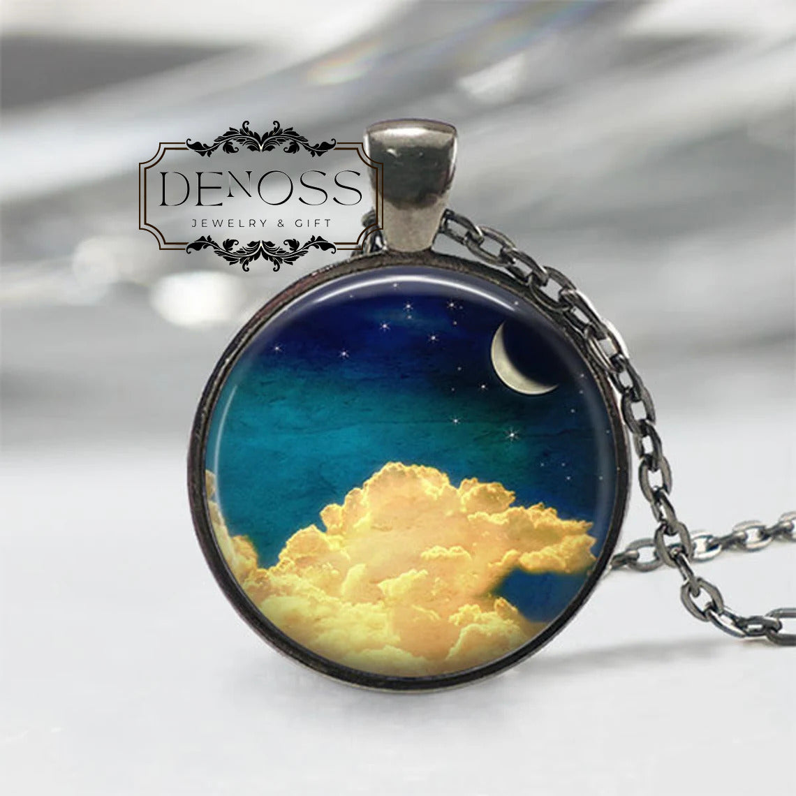 Crescent Moon Necklace,Moon And Star Necklace,Moon Jewelry