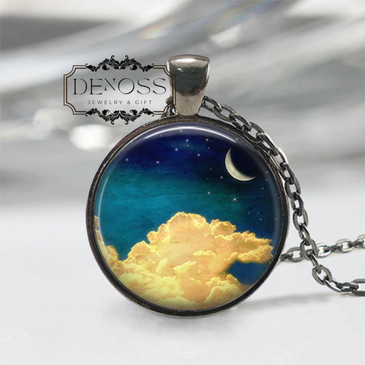 Crescent Moon Necklace,Moon And Star Necklace,Moon Jewelry - Denoss