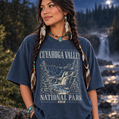 Cuyahoga National Park Shirt, National Park Comfort Colors T-Shirt, Retro Ohio Shirt, 63 Parks Shirt, Granola Girl Gift, Nature Graphic Tee