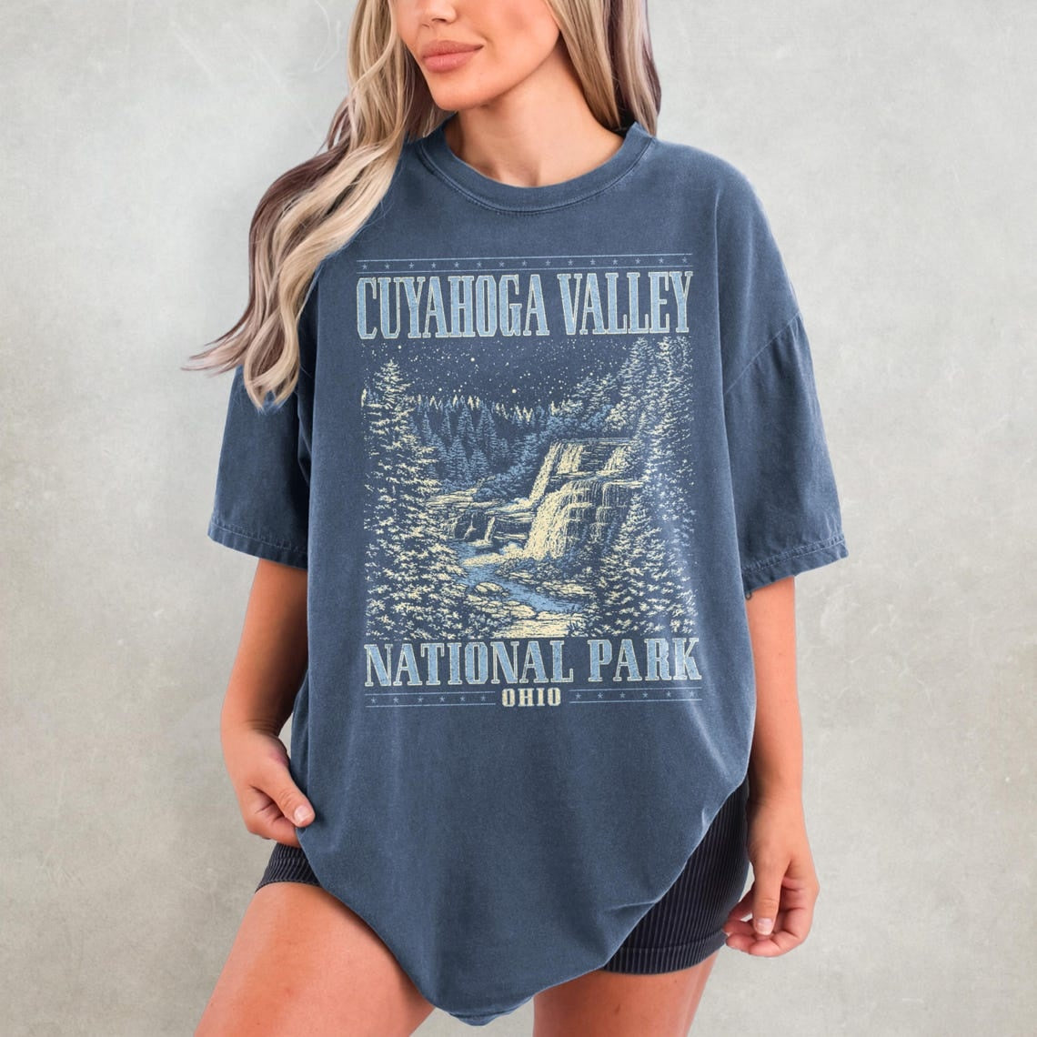 Cuyahoga National Park Shirt, National Park Comfort Colors T-Shirt, Retro Ohio Shirt, 63 Parks Shirt, Granola Girl Gift, Nature Graphic Tee