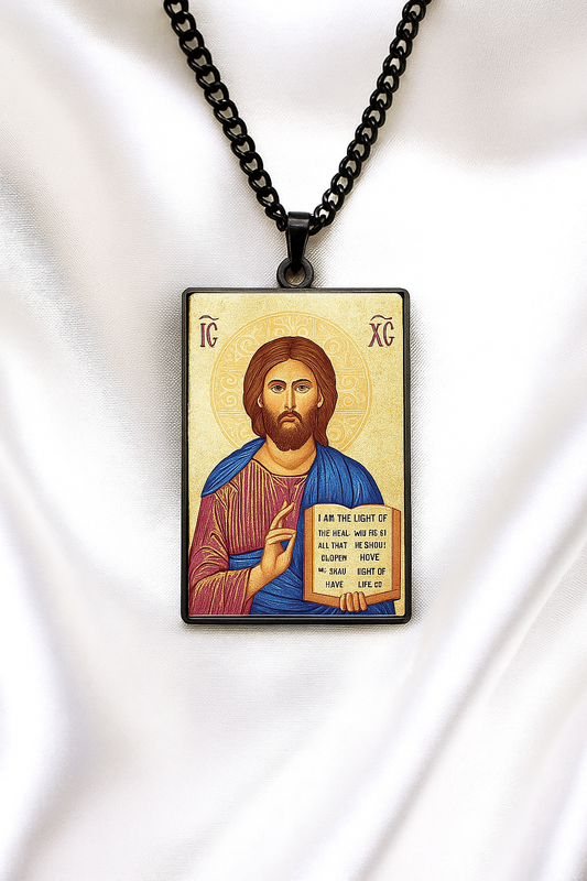Cretan-Style Christ the Teacher,Christian necklace,Priest necklace,Christ necklace,Gift necklace