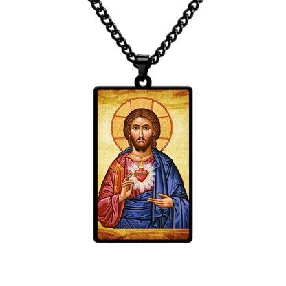 Sacred Heart,Christian necklace,Priest necklace,Christ necklace,Gift necklace