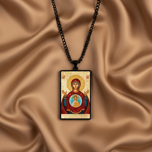 Our Lady of the Sign,Christian necklace,Priest necklace,Christ necklace,Mother Mary necklace,Gift necklace