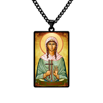 St. Barbara,Christian necklace,Priest necklace,Saints necklace,Gift necklace