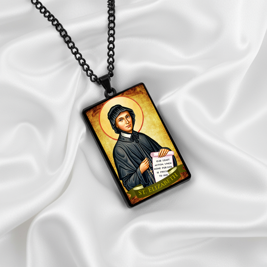 St.Elizabeth Seton,Christian necklace,Priest necklace,Saints necklace,Gift necklace