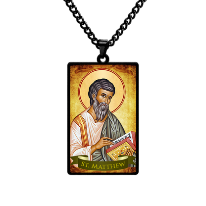 St.Matthew,Christian necklace,Priest necklace,Saints necklace,Gift necklace
