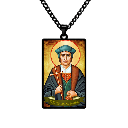 St.Thomas More,Christian necklace,Priest necklace,Saints necklace,Gift necklace