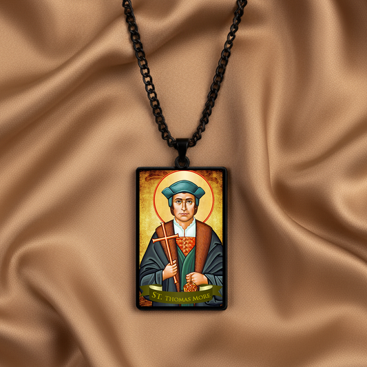 St.Thomas More,Christian necklace,Priest necklace,Saints necklace,Gift necklace