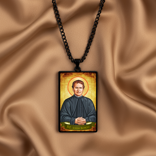 St.John Bosco,Christian necklace,Priest necklace,Saints necklace,Gift necklace