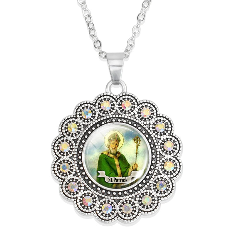 St.Patrick necklace,Christian choker necklace,Christmas Gift