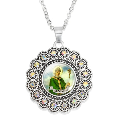 St.Patrick necklace,Christian choker necklace,Christmas Gift