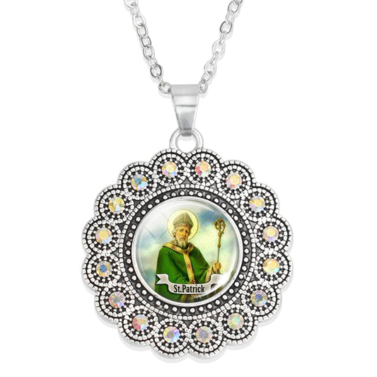 St.Patrick necklace,Christian choker necklace,Christmas Gift