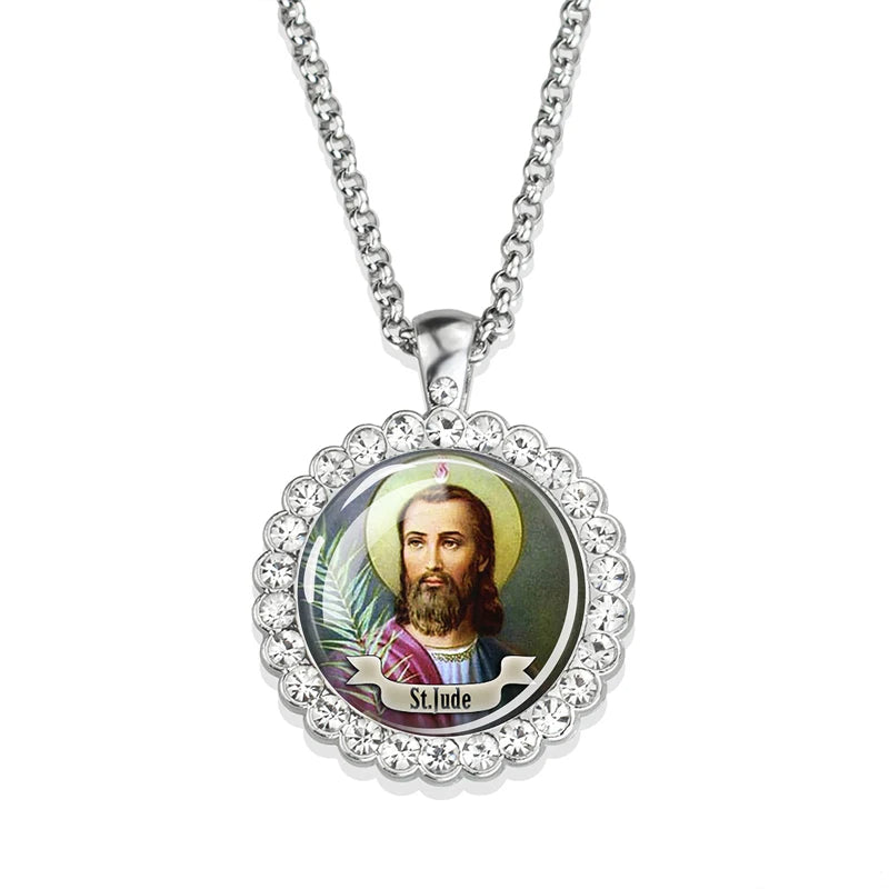 St.Jude Necklace,Christian Necklace,Religious Jewelry