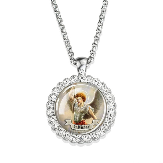 St.Michael Necklace,Christian Necklace,Religious Jewelry