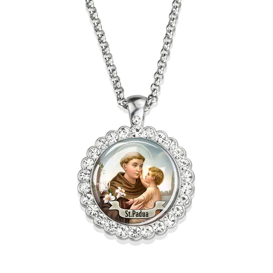 St.Padua Necklace,Christian Necklace,Religious Jewelry