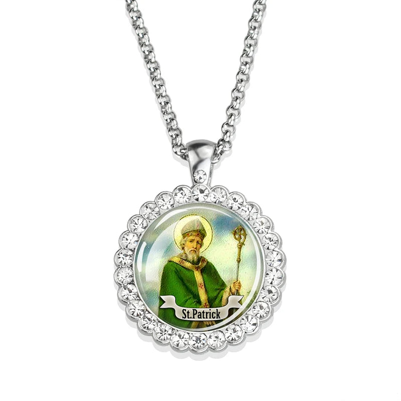 St.Patrick Necklace,Christian Necklace,Religious Jewelry