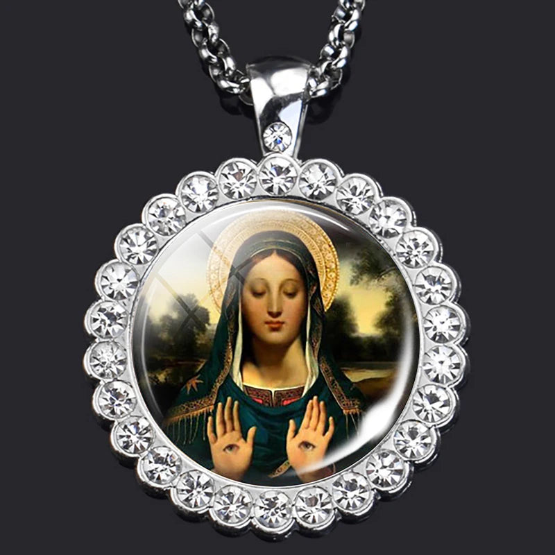 Madonna Christian necklace,Priest necklace,Gift necklace