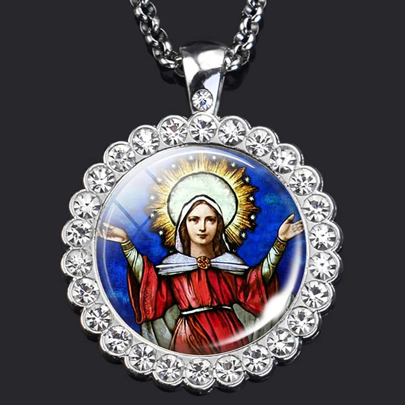 Mother Mary necklace,Priest necklace,Gift necklace