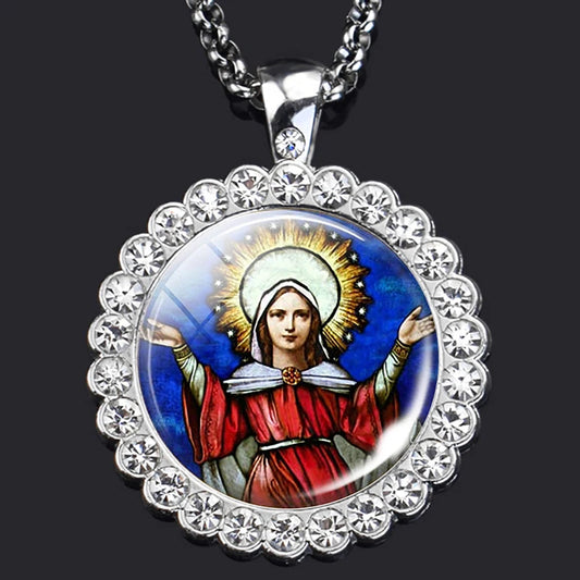 Mother Mary necklace,Priest necklace,Gift necklace