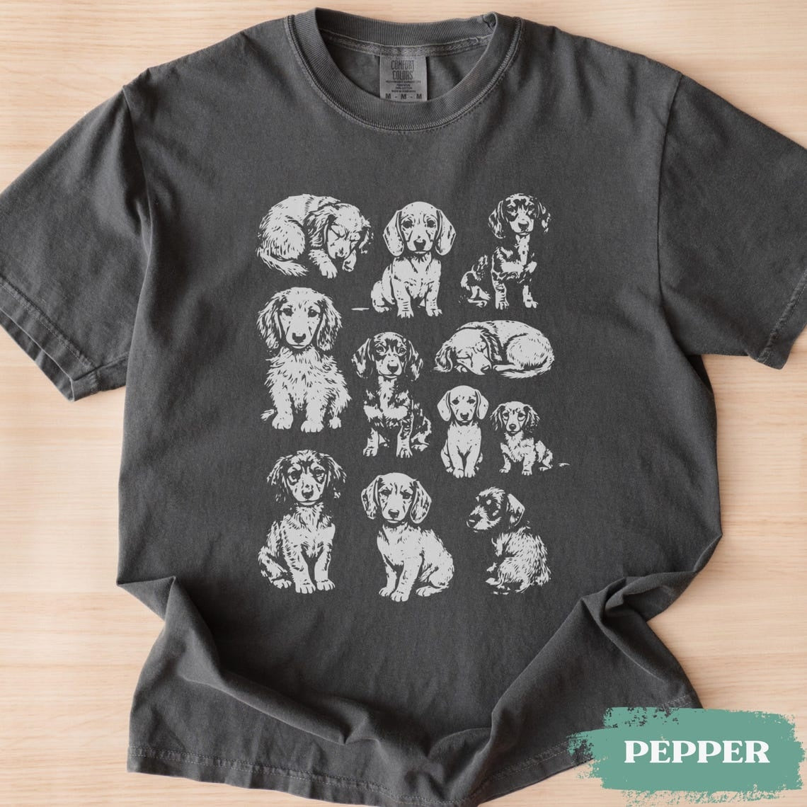 Dachshund 90s Vintage Tattoo Style Tshirt, Retro Y2k Daschund Shirt, Dog Lovers Gift,