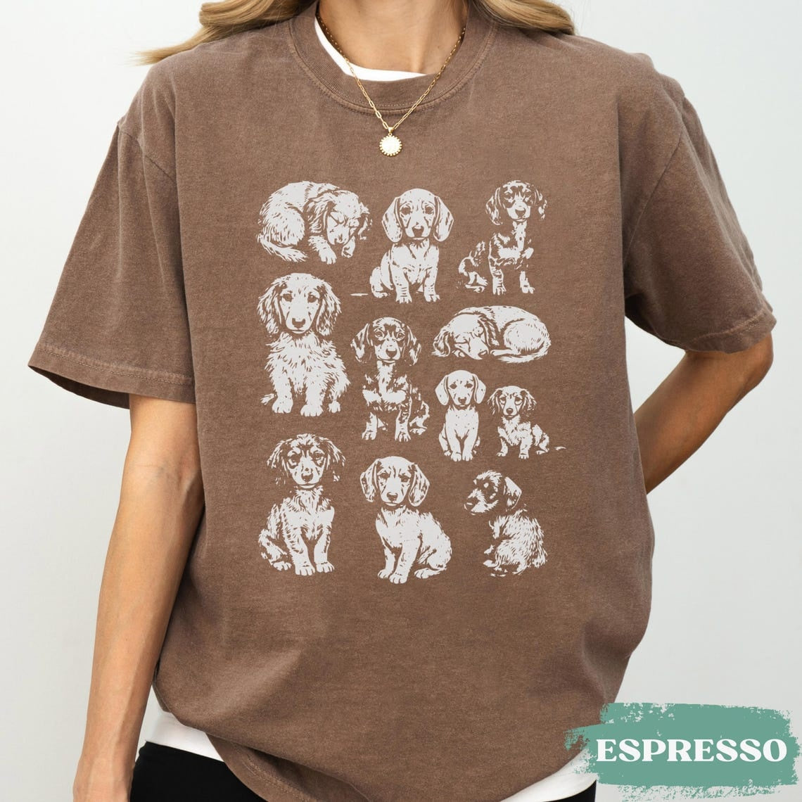 Dachshund 90s Vintage Tattoo Style Tshirt, Retro Y2k Daschund Shirt, Dog Lovers Gift,