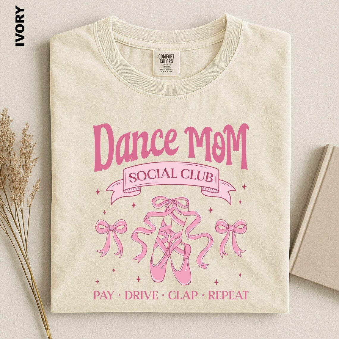 Dance Mom Social Club Shirt, Dance Competition Season Tee, Pay Drive Clap Repeat T-shirt, Ballerina Mama Gift, Ballet Recital Mom tshirt