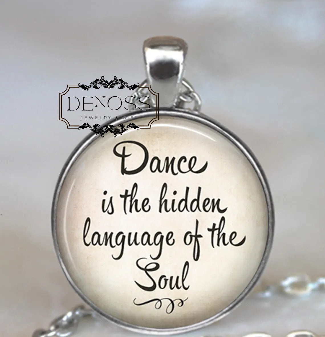 Dance is the hidden language of the soul necklace,gift for dancer,dance teacher,ballet teacher gift