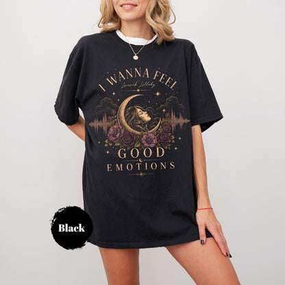 Dark Romance Shirt, Celestial Woman Graphic Tee, Moon And Roses T-Shirt, Alternative Aesthetic Shirt, Gothic Floral Gift