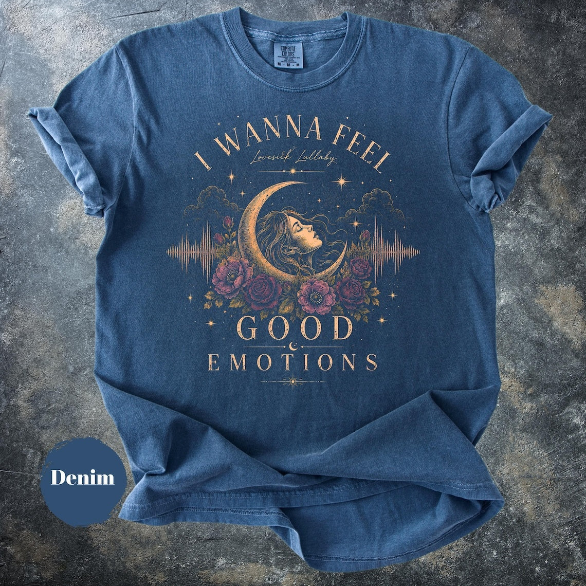 Dark Romance Shirt, Celestial Woman Graphic Tee, Moon And Roses T-Shirt, Alternative Aesthetic Shirt, Gothic Floral Gift