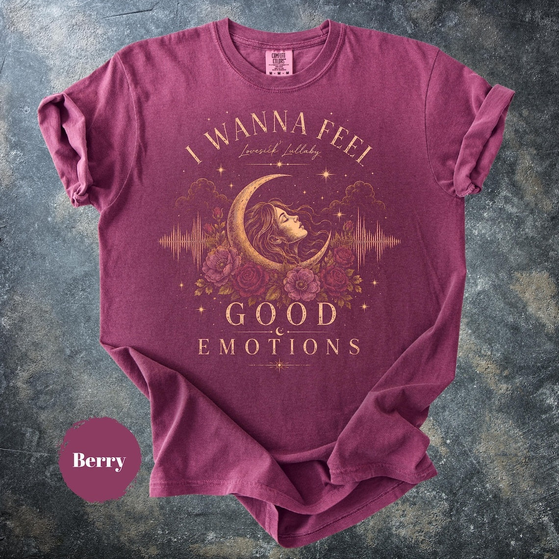 Dark Romance Shirt, Celestial Woman Graphic Tee, Moon And Roses T-Shirt, Alternative Aesthetic Shirt, Gothic Floral Gift