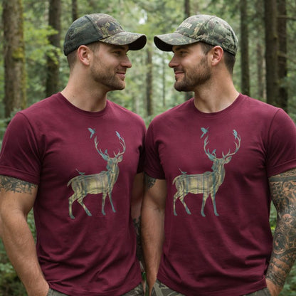 Deer-reindeer-moose,Deer T Shirt Men, Deer Design Adventure