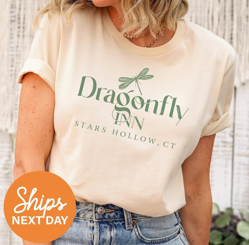 Dragonfly Inn Shirt, Stars Hollow Shirt, Cute Shirts for Women, Gift for Her, Trendy Shirts, Nostalgia Shirt, Fall Shirt, Autumn Shirt