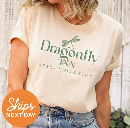 Dragonfly Inn Shirt, Stars Hollow Shirt, Cute Shirts for Women, Gift for Her, Trendy Shirts, Nostalgia Shirt, Fall Shirt, Autumn Shirt