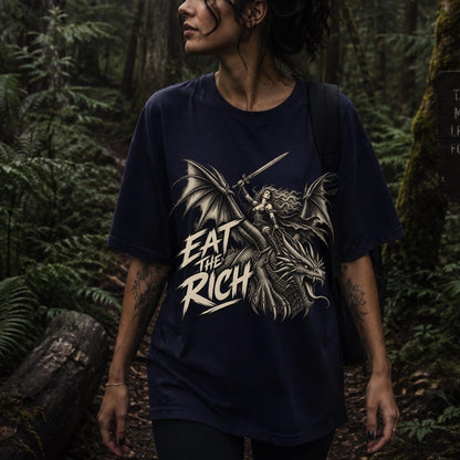 Eat The Rich Dragon Shirt, Whimsigoth Clothing Dragon Shirt, Eat The Rich Shirt, Dark Fantasy Shirt, Medieval Shirt ,Whimsigoth Medieval Gift