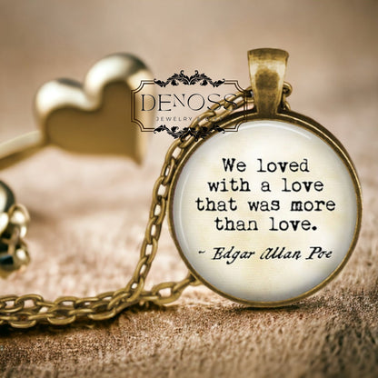 Edgar Allan Poe,Annabel Lee Quote Jewelry Necklace